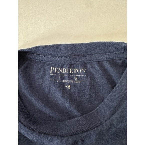 PENDLETON Graphic Short Sleeve T Shirt Mens Large Rainbow Classic Lake Navy Blue - Picture 3 of 7
